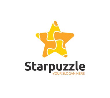 Yıldız bulmaca Logo şablonu 