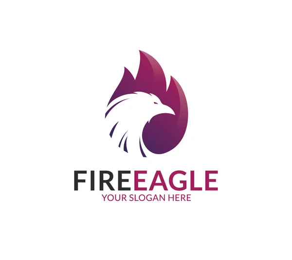 Modèle Logo Aigle Feu — Image vectorielle