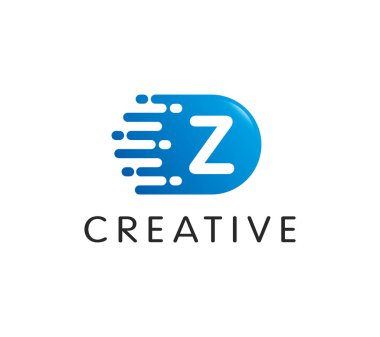 Nokta harf Z Logo şablonu