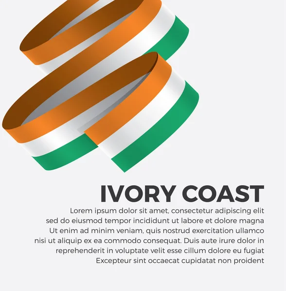 Pobřežní Vlajka Slonoviny Pro Dekoraci Vektorové Pozadí — Stockový vektor