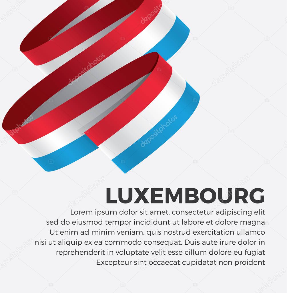 Luxembourg flag for decorative.Vector background