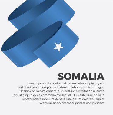 Dekoratif için Somali bayrağı. Vektör geçmişi