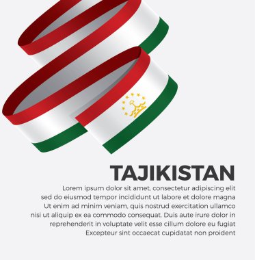 Dekoratif için Tacikistan bayrağı. Vektör geçmişi