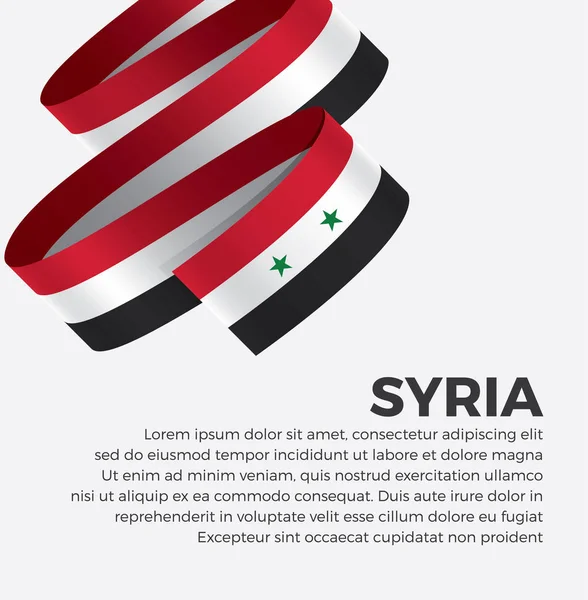 Syrská Vlajka Pro Dekoraci Vektorové Pozadí — Stockový vektor