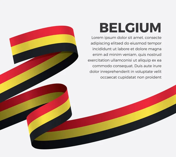 Belgische Vlag Voor Decoratief Vector Achtergrond — Stockvector