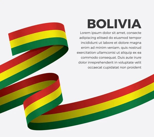 Bolivia Flag Decorative Vector Background — Stock Vector