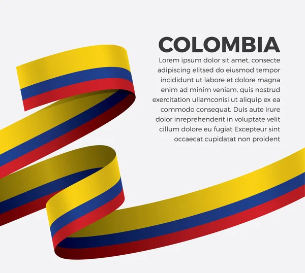 Bandera Colombia Para Decorative Vector Fondo — Archivo Imágenes Vectoriales