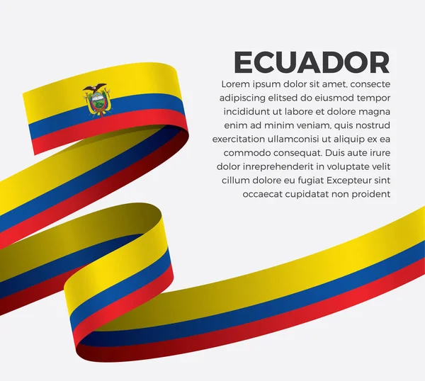 Ekvádorská Vlajka Pro Dekoraci Vektorové Pozadí — Stockový vektor