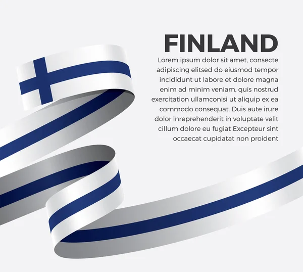 Drapeau Finlande Pour Décoratif Fond Vectoriel — Image vectorielle