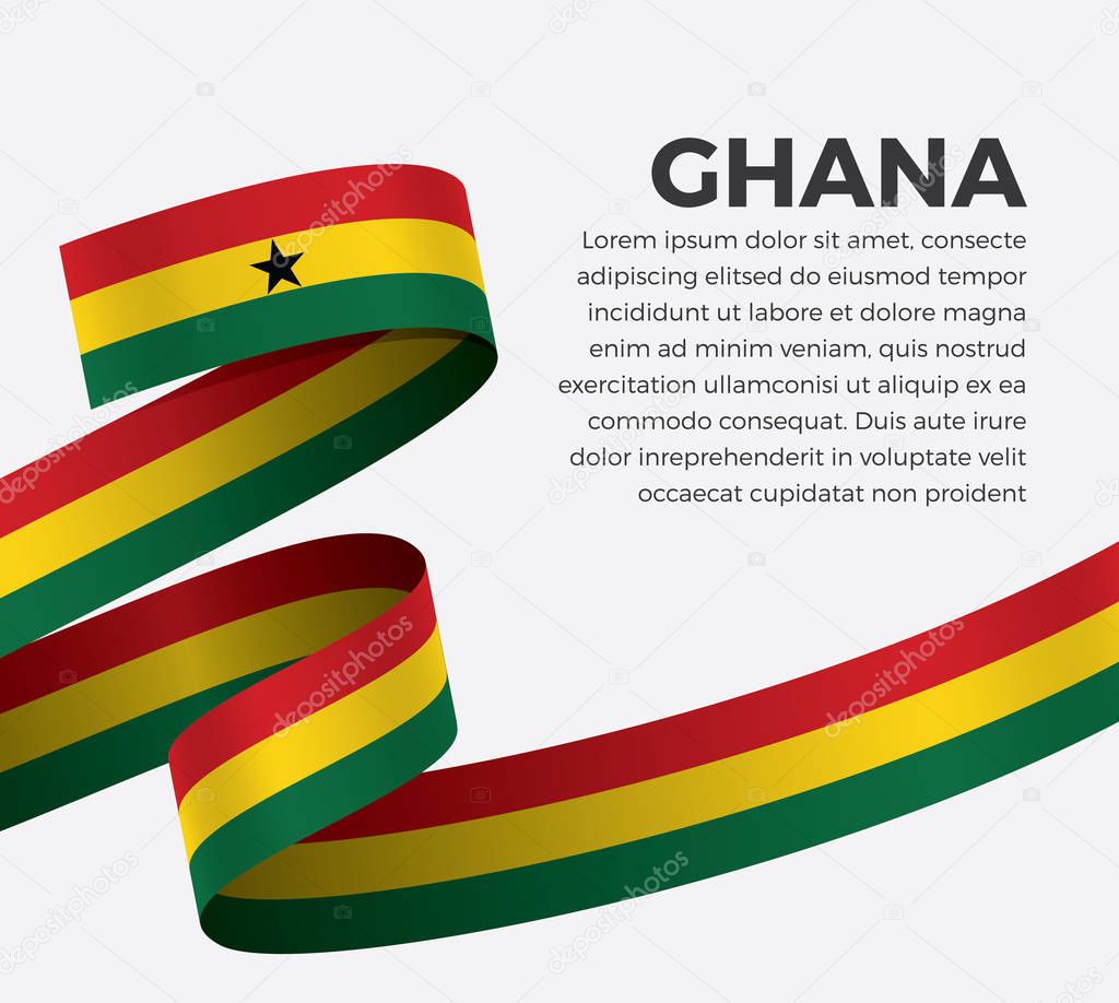 Ghana flag for decorative.Vector background