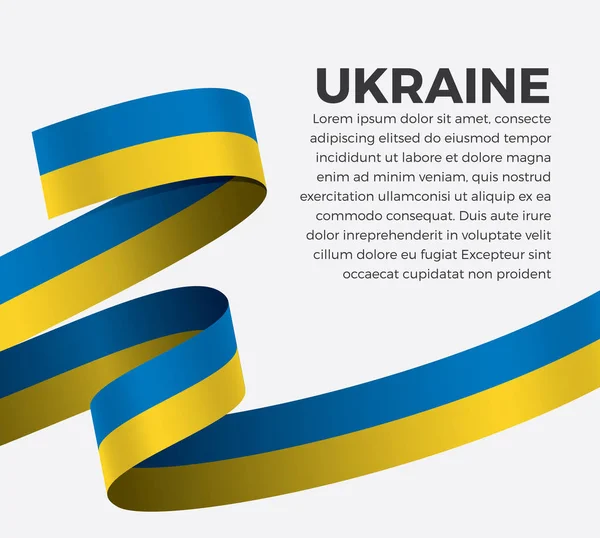 Ukrajina Vlajka Vektorové Ilustrace Bílém Pozadí — Stockový vektor