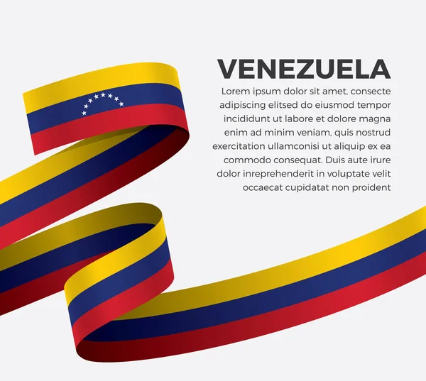 Venezuela Flag Vector Illustration White Background — Stock Vector