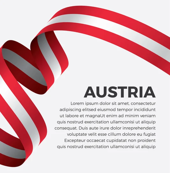 Drapeau Autriche Illustration Vectorielle Sur Fond Blanc — Image vectorielle
