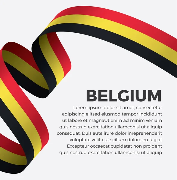 Belgische Vlag Vectorillustratie Een Witte Achtergrond — Stockvector