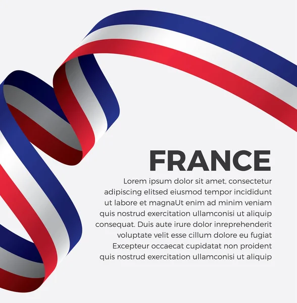 France Flag Vector Illustration White Background — Stock Vector