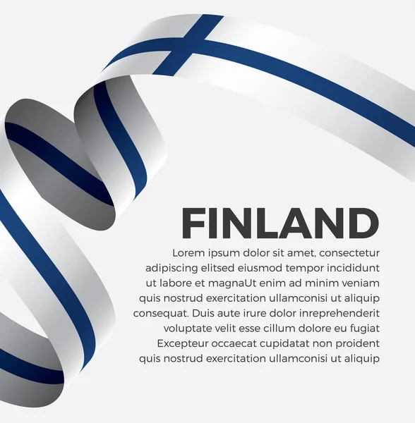 Drapeau Finlande Illustration Vectorielle Sur Fond Blanc — Image vectorielle