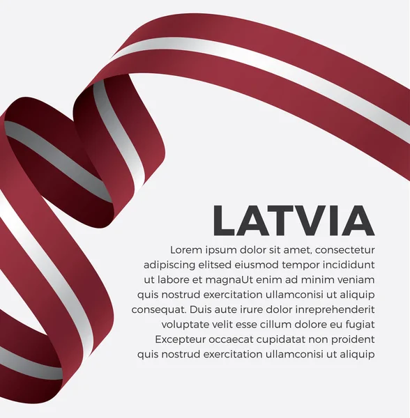 Latvia Flag Vector Illustration White Background — Stock Vector