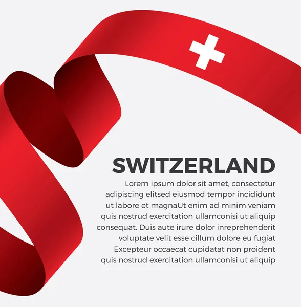 Bienvenue Sur Symbole Suisse Avec Drapeau Simple Logo Moderne Sur — Image vectorielle