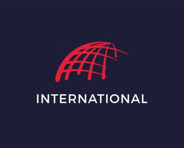 Globe logo şablon vektör resmetme deseni