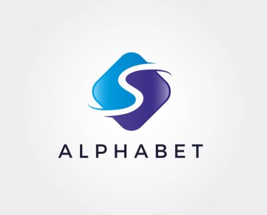S Logosu. Harf Simgesi Tasarım Vektörü İllüstrasyonu
