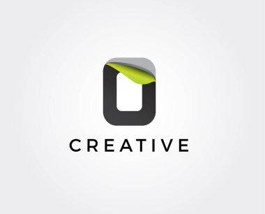 Soyut harf O logo tasarım şablonu. Renkli spiral yaratıcı tabela. Evrensel vektör simgesi.