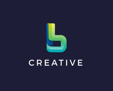 B Logosu. B Harfi Tasarım Vektörü İllüstrasyonu Modern Monogram Simgesi