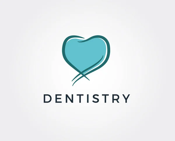 Dental Clinic Logo Plantilla Vectorial Diseño Abstracto Dientes Estilo Lineal — Vector de stock