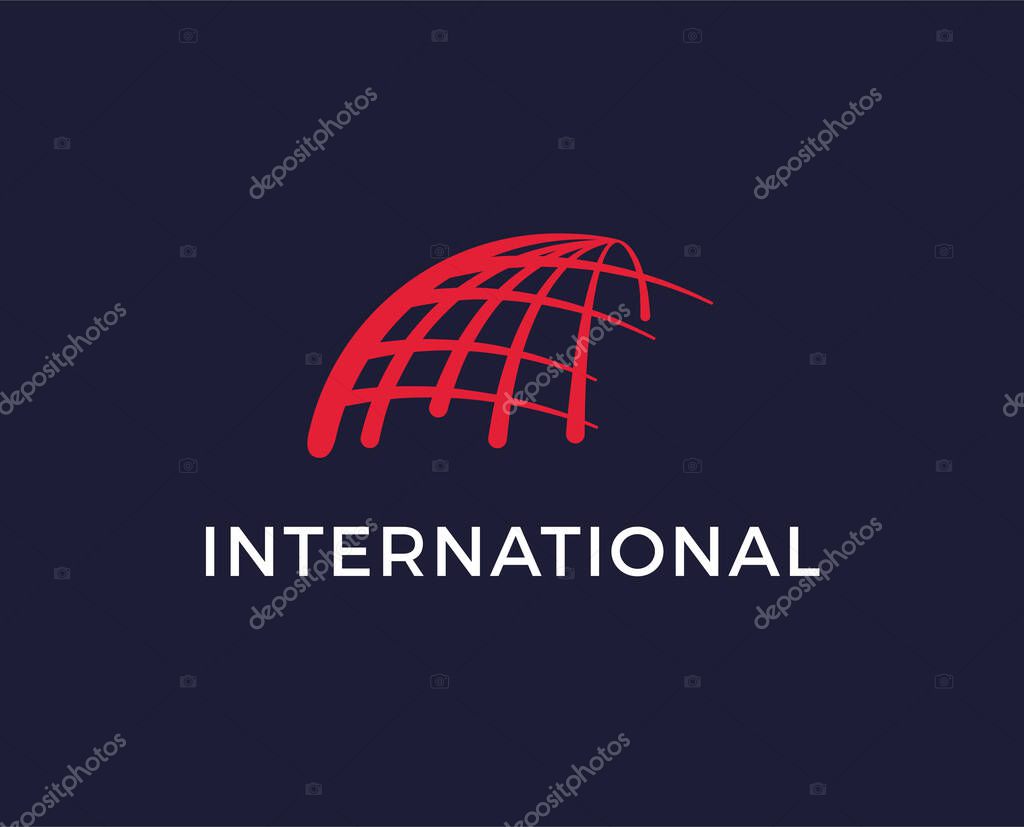 Globe logo template vector icon illustration desig