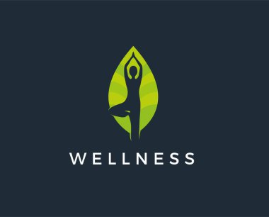 Vektör logosu tasarımı. Sağlıklı ve sağlıklı.