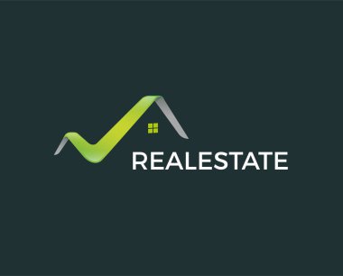 Yaratıcı şekil yapısı tasarımı. İnşaat şirketi için şablon logosu. Ya da apartman, villa, mülk, ev, bina gibi şirketler..