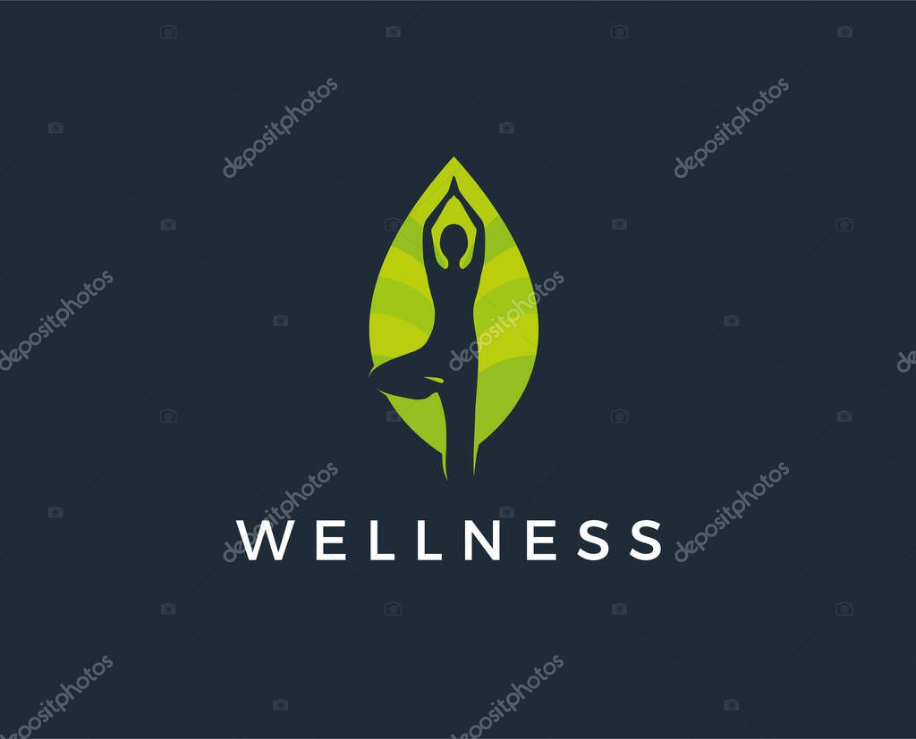 Vector logo design. Wellness and healthy