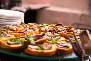 bir parti sırasında tablo Snacks