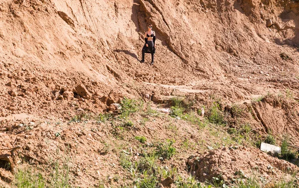 kumlu bir kariyer şık kız. Yatay fotoğraf