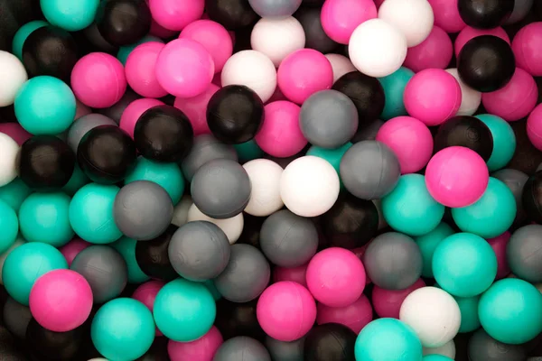 Multi-colored plastic balls for childrens games, for the pool — Stock Photo, Image