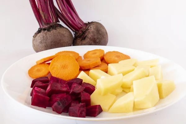 Beet juice with carrot with a white background - Image