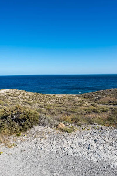 Moře Hory Pobřeží Carboneras Almeria Španělsko — Stock fotografie