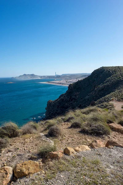 西班牙 Carboneras 海岸的海和山 — 图库照片