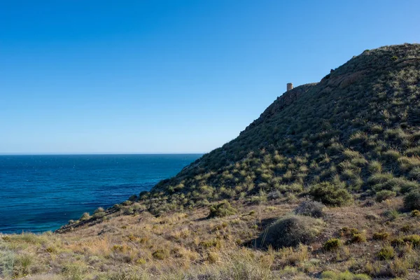 西班牙 Carboneras 海岸的海和山 — 图库照片