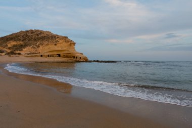 Kapalı Cove'da Aguilas günbatımı, Murcia, İspanya