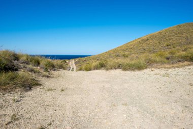 Carboneras Almeria, İspanya dağlarında hiking