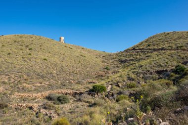 Carboneras Almeria, İspanya dağlarında hiking