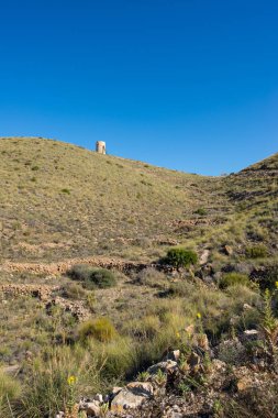 Carboneras Almeria, İspanya dağlarında hiking