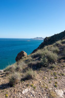 Carboneras Almeria, İspanya dağlarında hiking