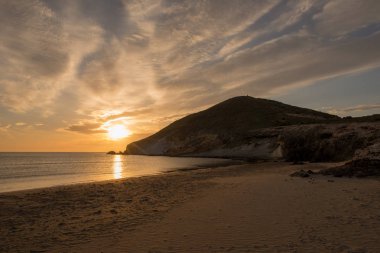 Sunrise Genoveses Cabo de Gata, İspanya plaj