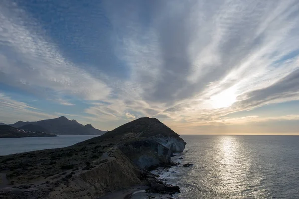 Playa Genoveses Bajo Cielo Azul España — Foto de Stock