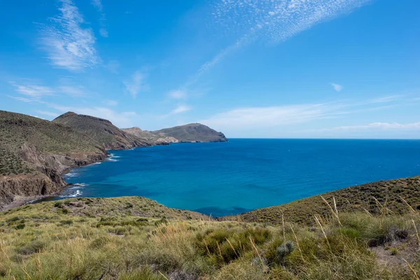 Montaña Mar Las Esculturas Cabo Gata España — Foto de Stock