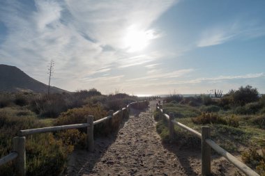 Sunrise Genoveses Cabo de Gata, İspanya plaj