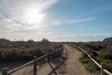 Sunrise Genoveses Cabo de Gata, İspanya plaj