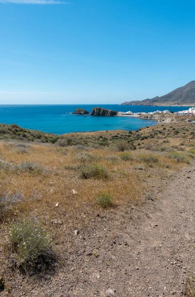 Bergen Zee Sculpturen Van Cabo Gata Spanje — Stockfoto