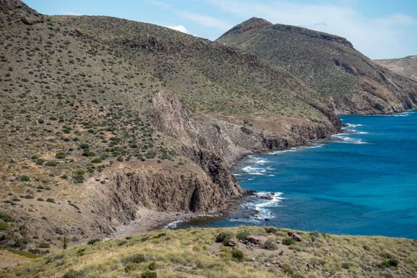 Montaña Mar Las Esculturas Cabo Gata España — Foto de Stock